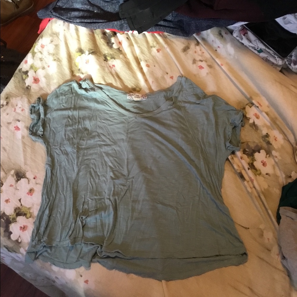 Light blue crop top